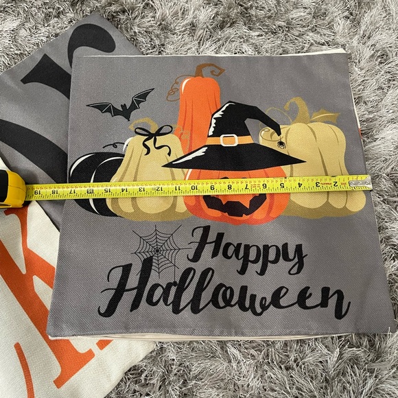 Halloween Pillow Covers 18X18 Set of 4 Trick or Treat Pillow Covers - Picture 3 of 13